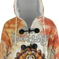 thumbnail image 4 of Happy Thanksgiving Old English Sheepdog Turkey Costume Pumpkins Autumn Leaves All Over Print 3D Hooded Duffle Toggle Coat Dog Lover - 13014, 4 of 6