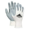 MCR SAFETY 9673GWXL Nitrile Coated Gloves, Palm Coverage, White/Gray, XL, 12PK