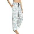 thumbnail image 2 of Uemuo Rabbit And Star Pattern Women's Wide Leg Palazzo Lounge Pants with Pockets Light Weight Loose Comfy Casual Pajama Pants-Large, 2 of 9