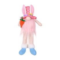 Matoen Easter Gnome Spring Ornaments Scandinavian Style Plush Figurines for Indoor Outdoor Garden Home Decorations - 6.7 Inches (Pink)