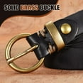 thumbnail image 4 of JASGOOD Womens Genuine Leather Belts Black Thin Waist Belt for Jeans Pants, 4 of 6