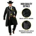 thumbnail image 3 of Morph Morph Wild West Cowboy Costume For Men - Western Adult Outfit For Halloween Parties, Themed Events, Dress Up Halloween Costume For Men Brown Large, 3 of 4