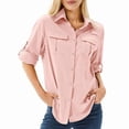 thumbnail image 3 of Women'S Long Sleeve Sun Protection Shirts Fishing Hiking Pink XL, 3 of 8