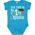 thumbnail image 3 of Inktastic Yes, This is My 1st Rodeo Cowboy Hat and Lasso Boys or Girls Baby Bodysuit, 3 of 5
