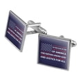 thumbnail image 1 of USA Flag Pledge of Allegiance America Square Cufflink Set - Silver or Gold, 1 of 5
