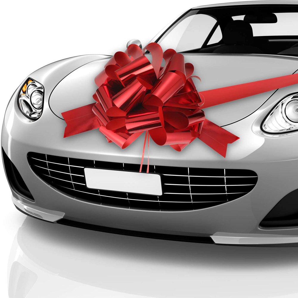 Car Bow Pull Bow Car Gift Wrapping Bow with 20 ft Car