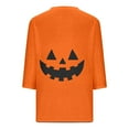 thumbnail image 5 of aohooy Halloween Funny Shirts Women Three Quarter Sleeve Plus Size Graphic T-Shirts Holiday Festivel Party V Neck Tunic Tops Multicolor,S, 5 of 5