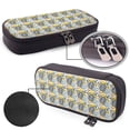 thumbnail image 4 of Picia Sea Turtle Pattern Large Capacity PU Leather Pencil Case Organizer Pen Marker Holder Double Zipper Storage Bag Big Pencil Pouch for College Office, 4 of 6