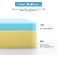 thumbnail image 3 of FDW Queen 8 Inch Medium-Firm Gel Memory Foam Mattress, CertiPUR-US Certified, in a Box, Pressure Relief, White, 3 of 3