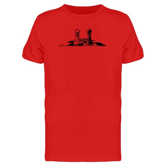 Two Chess Pawns Grunge Tee Men's -Image by Shutterstock