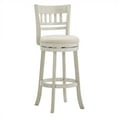 thumbnail image 6 of Weston Home Shapel Lattice Back 29"H Swivel Bar Stool, Antique White Finish, Beige Linen, 6 of 7