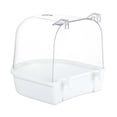 thumbnail image 1 of Caja de baño para pájaros de 5.12 pulgadas, comedero versátil, jaula de juegos, accesorio para baño de loros Blanco, 1 of 8