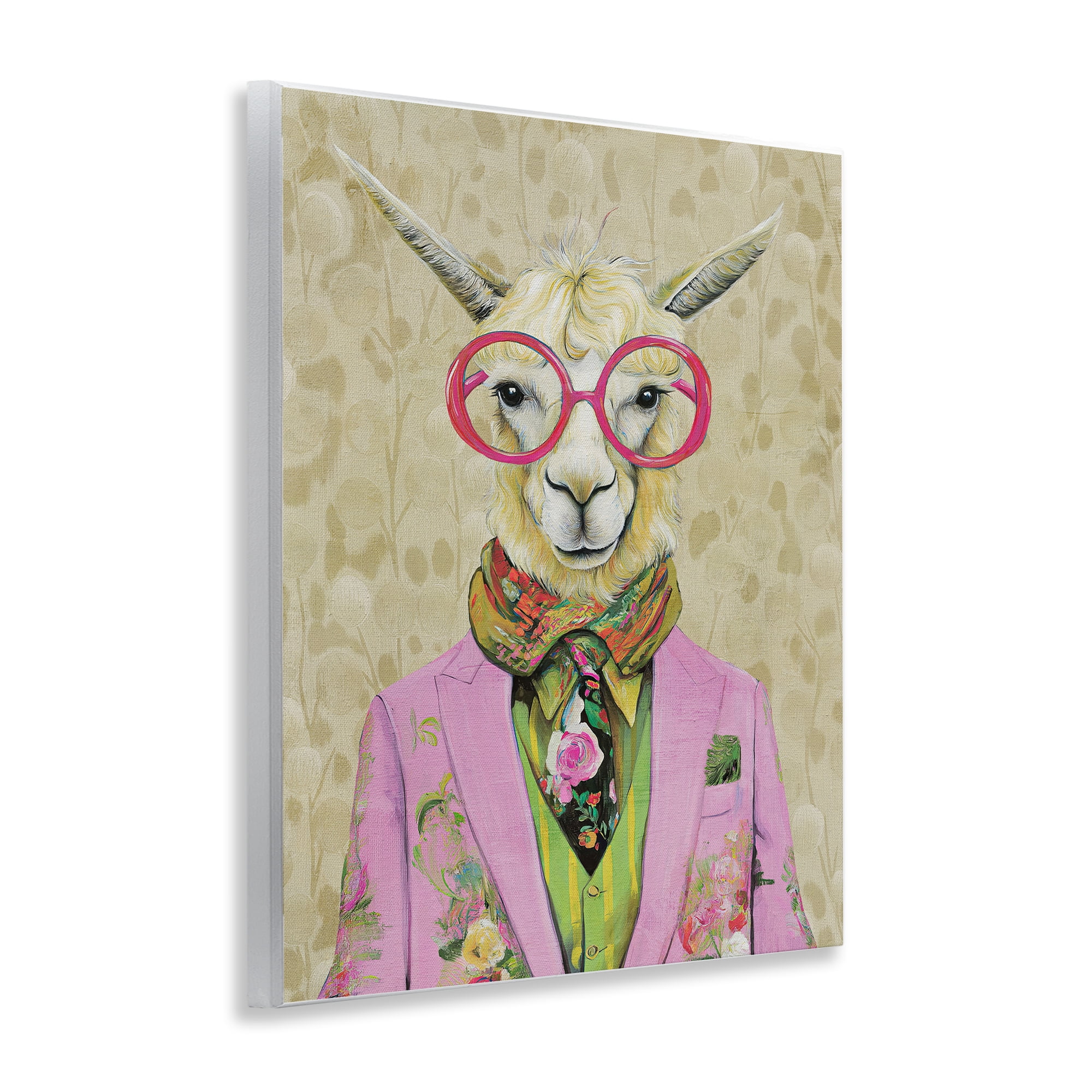 Stupell Industries Stylish Llama with Glasses Wall Plaque Art, design by Svetlana Aleynikova