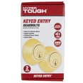 thumbnail image 6 of Hyper Tough Keyed Entry Polished Brass Single Cylinder Deadbolt Twin Pack, 6 of 10