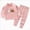A22-Light Pink, variant on Girls' Pajamas Long Sleeve Tee and Pants Organic Cotton PJ Set 6-12 Months 12-24 Months 2t 3t 4t 5t 6t 7t 8t 9t Children(Light Pink,3-6 Months)