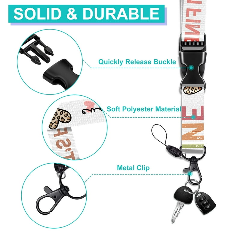 ID Badge Holder with Lanyard and Retractable Badge Reel Belt Clip, Funny  Unique Key Keychain Lanyards Clip On Badge Extender Vertical ID Sleeve for  Women Men 