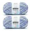 Bernat Baby Blanket Lovely Blue Yarn - 2 Pack of 300g/10.5oz - Polyester - 6 Super Bulky - 220 Yards - Knitting/Crochet