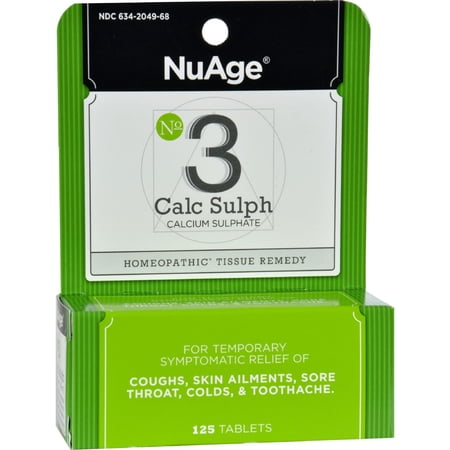 NuAge #3 Calc Sulph 6X 125 Tabs