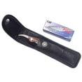 thumbnail image 4 of Kai Kasho Captain Woody Professional Folding Japanese Straight Edge Barbering Razor with Leather Case, Compatible with Feather Artist Club and Kai Captain Blades, 20 Kai Captain Titan Blades Included, 4 of 4