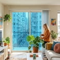 thumbnail image 2 of REGALWOVEN One Way Privacy Window Film for Home and Office - Heat Control and Static Cling Blue 39.4 x 23.6 Inch, 2 of 7