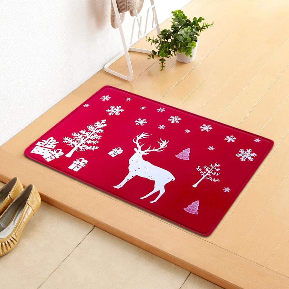 1pc Christmas Welcome Mat, Non-slip And Washable Winter Rug For Front Door  Indoor Outdoor Entrance Decor