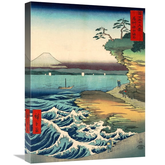 Global Gallery's 'The Hoda Coast' by Ando Hiroshige Stretched Canvas Wall Art