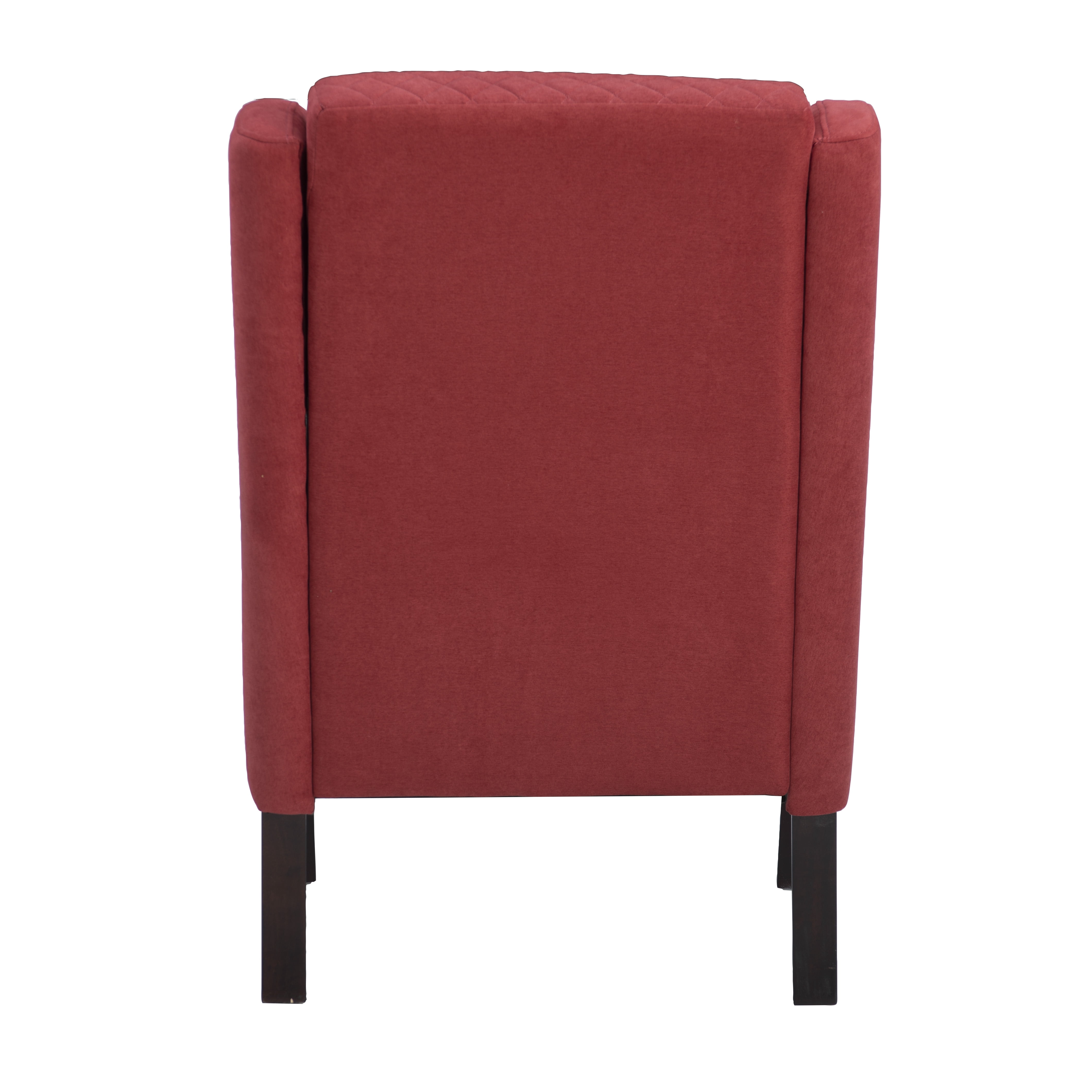 Powell Laude Quilted Velvet Wingback Accent Chair, Rust