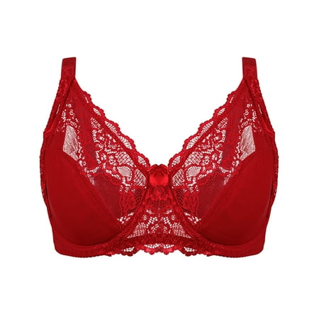 

TIANEK Lift Bra for Women Casual Cute Lingerie Balconette Plus Size Strap Sexy No Pad Lace Full Coverage Everyday Soft Night Underwear Clearance