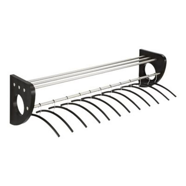 Safco Mode - Portemanteau - Bois, Acier - Noir, Argent