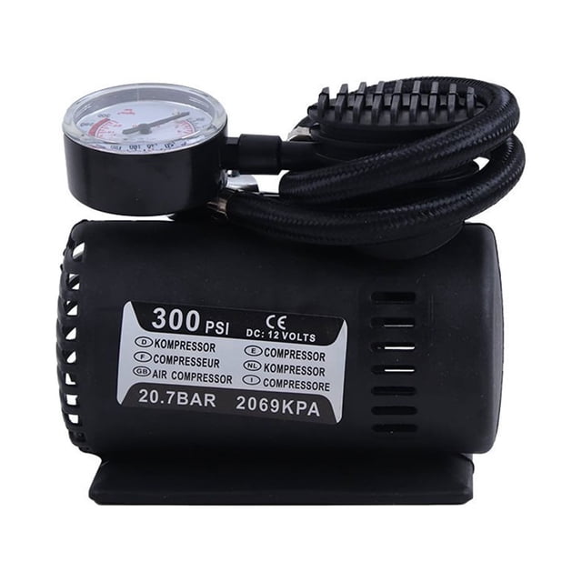 Car Tire Inflator,12V Portable Compressor Tire Inflator with Mechanical Gauge - Inflator for Car Tires Motorcycle Bike Basketball