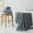 thumbnail image 6 of 12 Piece Family Towels Set for Bathroom, Quick Drying, High Absorbent Ultra Soft Towel Sheet, Includes 4 Bath Towels, 4 Hand Towels, & 4 Washcloths (Dark Gray), 6 of 7