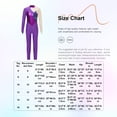thumbnail image 7 of Linjinx Girls Figure Ice Skating Leotard Full Body Bodysuit Kids Shiny Metallic Jumpsuit Dance Mesh Hot Pink 6, 7 of 7