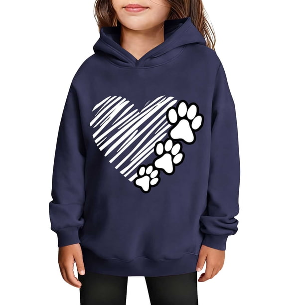 Sudaderas con capucha para niños y niñas, sudaderas casuales de manga larga, lindas sudaderas de gran tamaño con bolsillo de polar, chaquetas para niñas