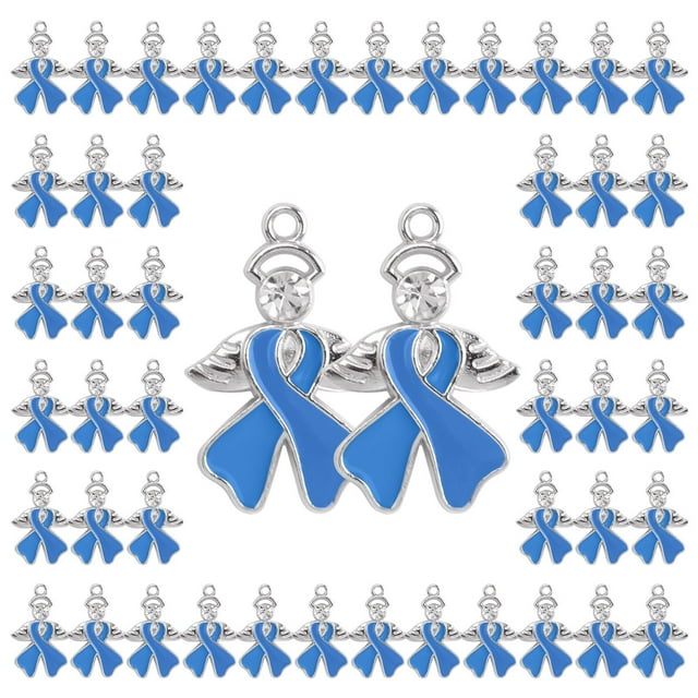 asddcavvf Alloy Angel Brooche with Like & Ribbon Bow Emblem for Care & Mutual Support Groups 50 Piec