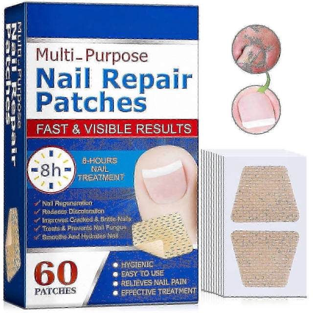 Nail Repair Patch, Fungal Nail Treatment, 124 Cracked Nail Repair, Waterproof and Breathable Foot Care Plasters