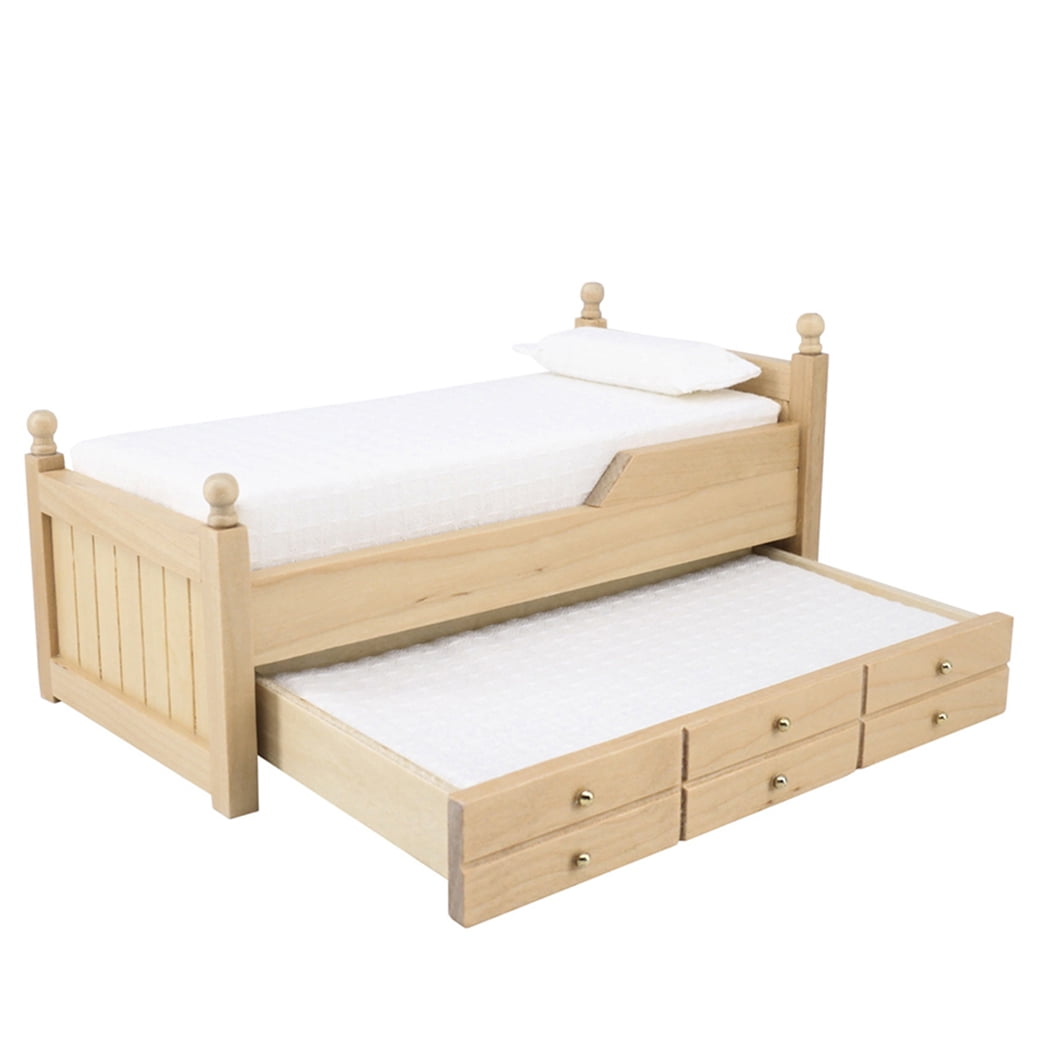 Bangcool Dollhouse Bed 112 Creative Cute Miniature Bed Doll Sleep Bed