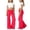 Red, variant on Fold Over Pants for Girl Flared Y2K Foldover Pants Sweatpants Plisse Yoga Strechy Casual Wide Leg Foldover Corals Yoga Pants 2000S