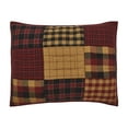 thumbnail image 2 of VHC Brands Sham Standard Quilted, Cotton Bedroom Sham Cover, Bedding Accessory, Bedroom Decor, Connell Collection, Rectangle 21x27, Burgundy, 2 of 5