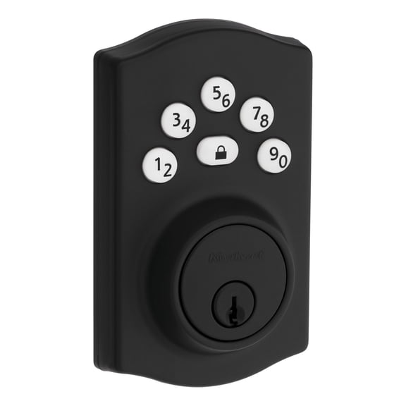 Kwikset Powerbolt 240 Matte Black 5-Button Keypad Traditional Electronic Deadbolt Door Lock