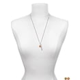 thumbnail image 3 of Delight Jewelry Silvertone Small Orange Jack O'Lantern with Stem Silvertone Guardian Angel Bar Charm Necklace, 23", 3 of 4