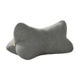 thumbnail image 4 of Almohada lumbar, cojín para el respaldo con funda extraíble y lavable, almohada suave para el cuello, almohada de apoyo para la cintura para el sofá Gris, 4 of 8