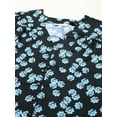 thumbnail image 6 of DressBerry Women’s Printed Poly Crepe Top V Neck Buttoned Front Closure Short Sleeves Waist Length Regular Wear Light Weighted Woven Summer Top, 6 of 7