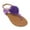Purple, variant on Women's PomPom With Side Buckle Sandals