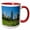 Red/White, variant on 3drose, Millennium Park with Michigan Avenue Skyline, Chicago, Illinois, 11oz Two-tone Blue Mug
