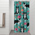 thumbnail image 2 of Border Collie Dog and Flower Florals Shower Curtain 36"x72" ,Bathroom Decorative Shower Curtains Set with 12 Hooks,Modern Waterproof Washable Shower Curtain, 2 of 6