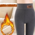 thumbnail image 3 of Gibobby Running Pantalones deportivos Yoga Sign Velvet Tight Invierno Mujer Pantalones cálidos Leggings Pantalones Pantalones（Gris， XL), 3 of 5