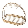 thumbnail image 1 of Portavasos de encimera, soporte para secar vasos, soporte para vasos de vidrio con bandeja, taza de lujo Oro, 1 of 9