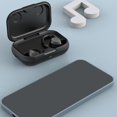 thumbnail image 1 of Auriculares inalámbricos Bluetooth 5.1, pantalla de batería de 500 mAh, graves profundos a prueba de agua, auriculares con sonido estéreo de música, 1 of 7