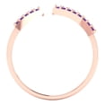 thumbnail image 4 of 0.2475 ct Round Cut Natural Amethyst Statement 14K Rose Gold Womens Engagement Ring, 4 of 5