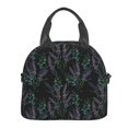 thumbnail image 2 of Goofa Lavender Flowers Pattern Lunch Bag ,Insulated Lunch Box, Small Leakproof Cooler Food Lunch Containers Reusable High Capacity Lunch Tote Bags, 2 of 8